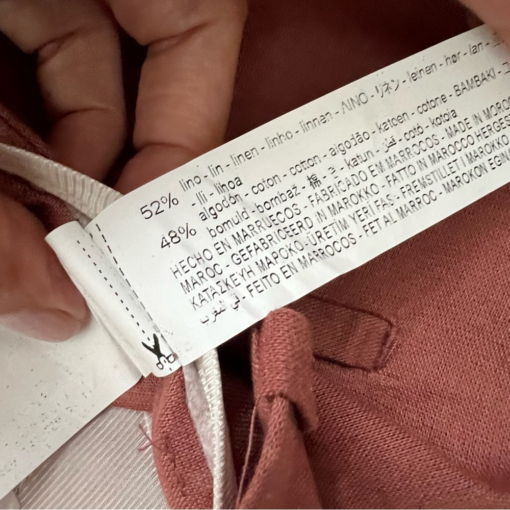 Zara High Rise Linen Blend Skort NWT - Picture 8 of 12